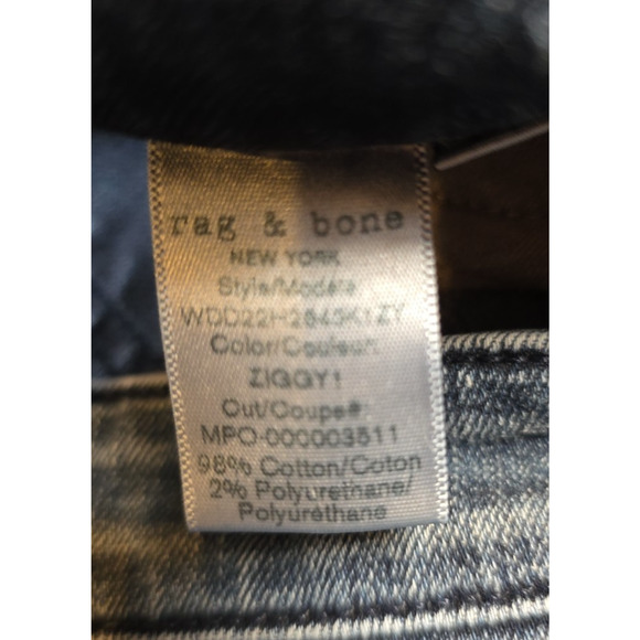 Rag & Bone Dre Low Rise Slim Boyfriend Jeans Women’s Size 29 Blue Denim - Picture 9 of 10